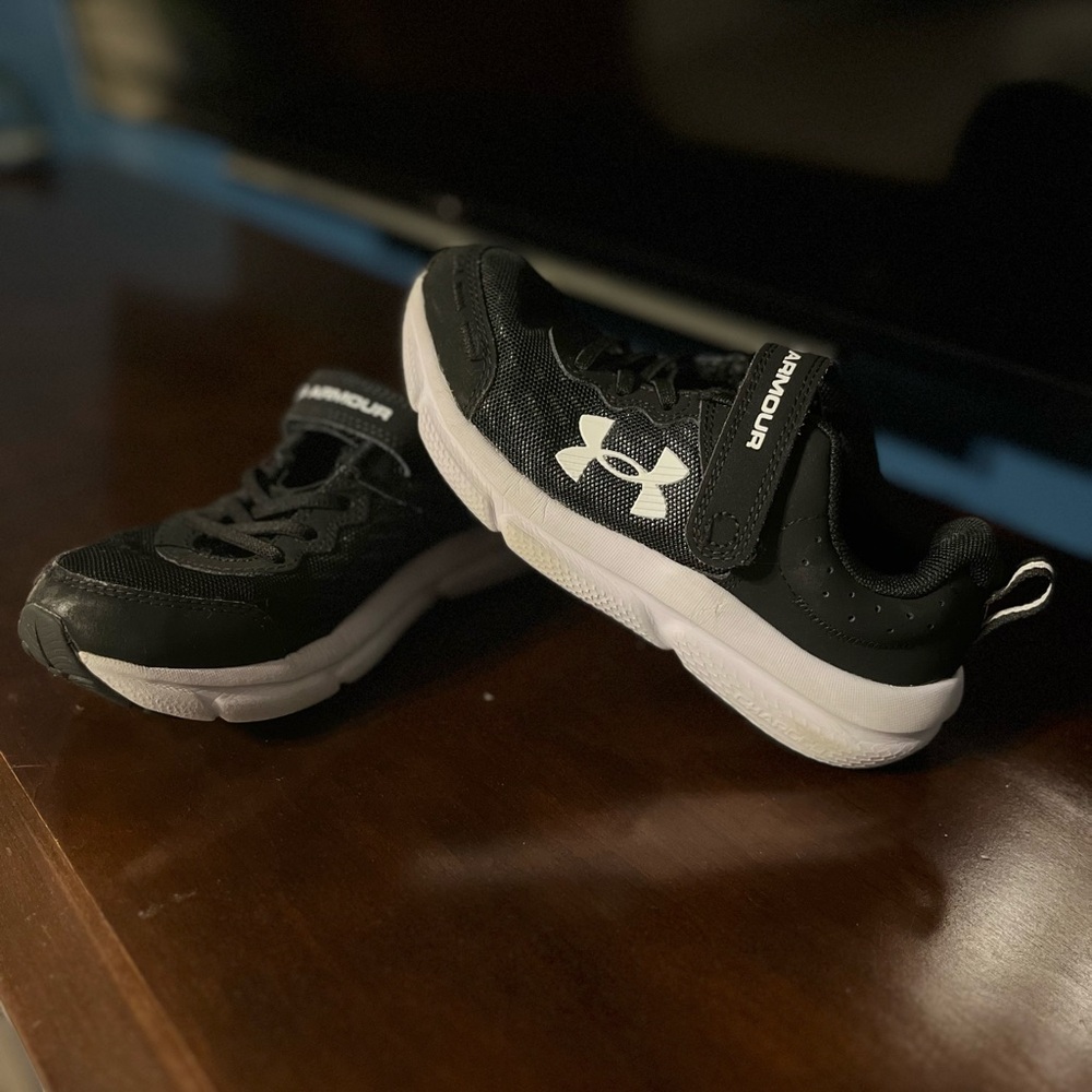 Under Armour Kids' Black and White Sneakers
